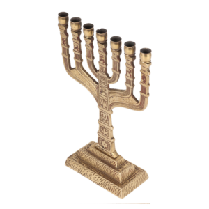 Menorah Made Of Solid Brass From The Holy Land