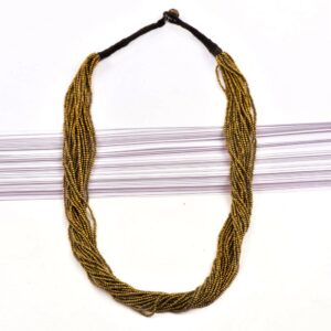 Brass Bead Strand Necklace