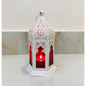 Metal Moroccan Lantern Lamp-White