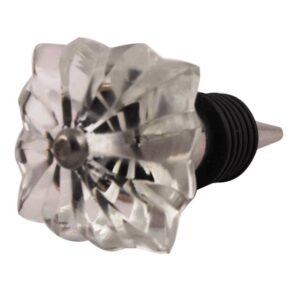 Clear Square Melon Glass Wine Stopper