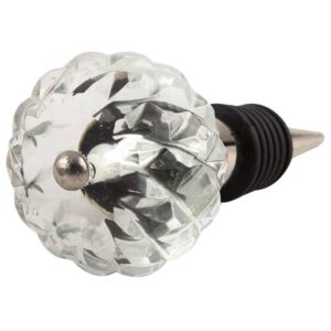 Clear Beautiful Fine Cut Glass Wine Stopper