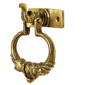 39895Brass-Handmade-Elephant-Trunk-Up-Peacock-Door-Knocker-MDK-226-(1)