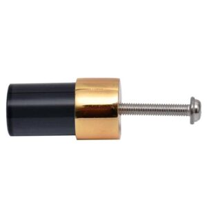 Black Golden Tiny Cylinder Glass Cabinet knobs - Image 2