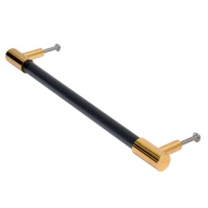 Black Golden Large Cylinder Glass Door Handles