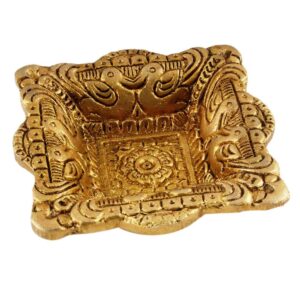 Brass Bird Puja Wick Oil Lamp