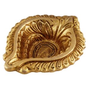 Brass Bud Shaped Oil Lamp For Mandir