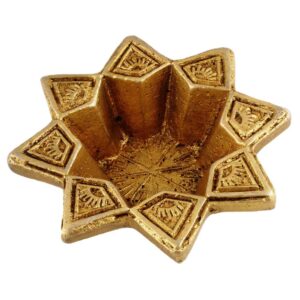 Brass Starry Flower Oil Lamp Diwali Decoration Gift