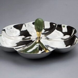 Flower Platter with Green Aventurine Stone
