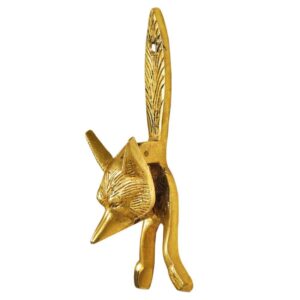 Golden Brass Fox Animal Door Knocker