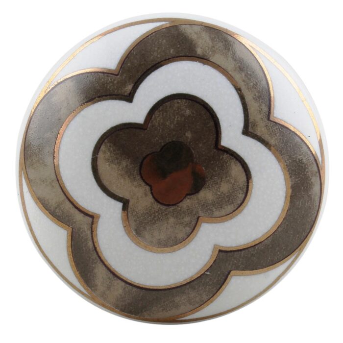 Golden Floral Ceramic Dresser Knobs Online