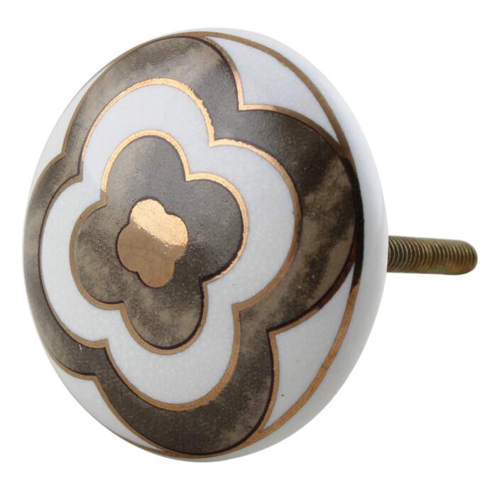 Golden Floral Ceramic Dresser Knobs Online