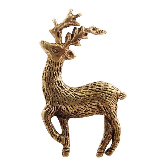 Golden Swamp Deer Brass Drawer Knobs