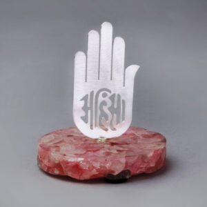 Jain Cutwork on Rose Quartz Base