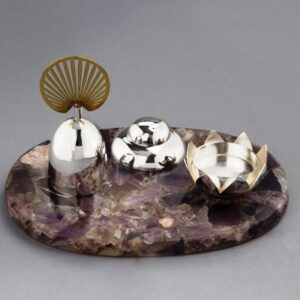 Pooja Thali on Amethyst Stone