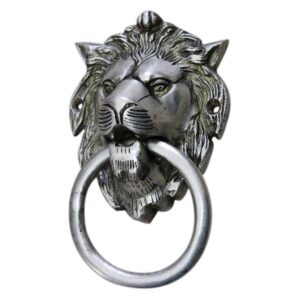 Silver Lion Door Knocker