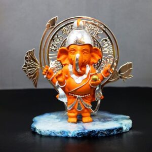 Silver Plated Ganesha with Chakkra