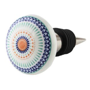 Wheel Flat Ceramic Wine Bottle Stopper