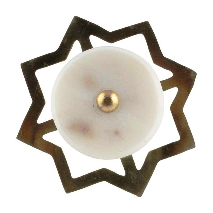 White Stone Flat Drawer Knob Online