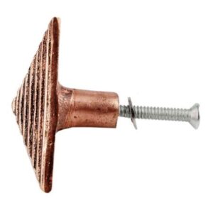 Triangular Pyramid Antique Copper Aluminium Cabinet Knob - Image 3
