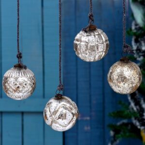 Silver Round Christmas Hanging