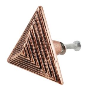 Triangular Pyramid Antique Copper Aluminium Cabinet Knob