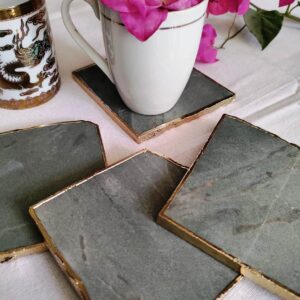 Green Aventurine tea coasters